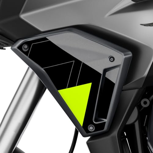 Az Graphishop Schutz Spoiler Kühlerabdeckung kompatibel mit Moto Guzzi Stelvio V100 2024-2025 ADG-STELVIO (Schwarz Vulcano)