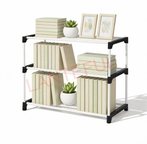 Image of 3 Layer Bookshelf, Portable Plastic Book Rack, Children's Home Decor Organiser for Books and Clothes Book Self 3 Cases Portable Book Shelf, Kids Books Racks for Home Plastic,Book Shelves, Book Stand