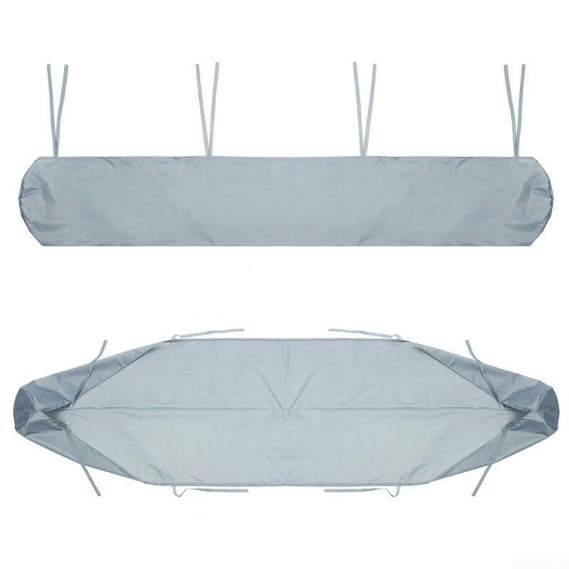 Bolsa de almacenamiento impermeable para toldo de patio para protección contra la intemperie contra la lluvia y el polvo, para toldos retráctiles manuales con fácil cierre de cordón (gris)