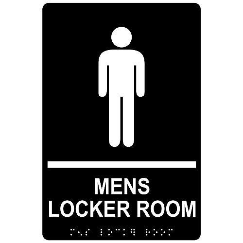 Panneau de vestiaire homme braille pour orienter le public