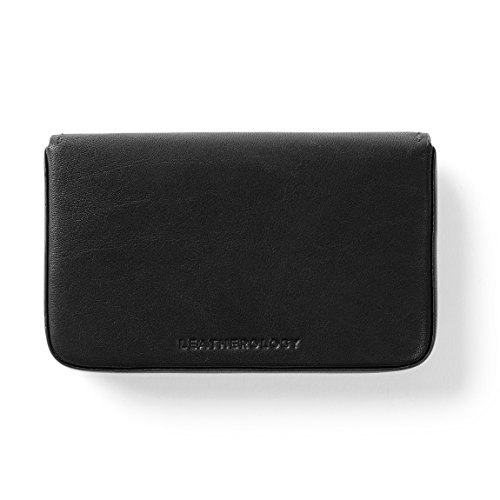 Leatherology Premium Black Oil Business Card Case, Magnetic Closure ID Holder, Full Grain Leather3