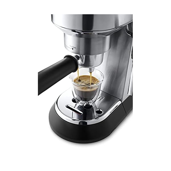 De'Longhi Dedica - Cafetera de Bomba de Acero Inoxidable para Café Molido o Monodosis, Cafetera para Espresso y Cappuccino, Depósito de 1.3 Litros, Sistema Anti-goteo, EC685.M, Metal - Imagen 5