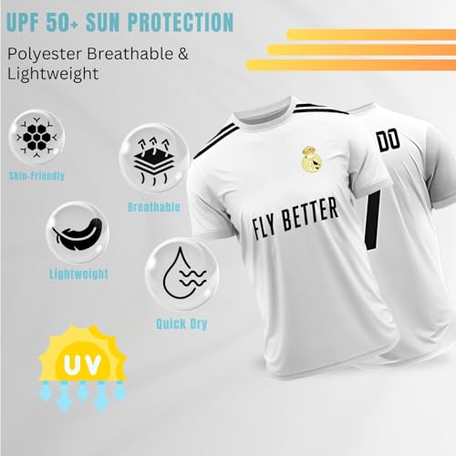 Image of Sports Soccer Football Jersey Regular Fit Half Sleeve Round Neck T-Shirt for Kids, Boys & Men