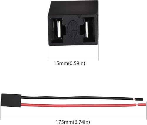 Miniatura 7 de Adaptador de enchufe de cable de extensión H13 9008, arnés de cableado para faros H13LL, faros antiniebla, 2 unidades