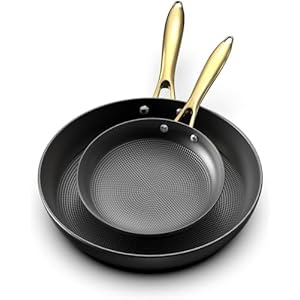 imarku Non Stick Frying Pans, Cast Iron Skillets 2Pcs – 8 inch & 12 Inch Nonstick Frying Pan, Long Lasting Skillets and Frying Pans, Professional Frying Pans Nonstick, Oven Safe Pans