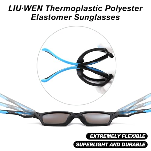 LIU·WEN Kids Baseball Sports Polarized Sunglasses 2 Pack - Flexible Shades With Strap for Boys Girls Age 2-8 - Image 6