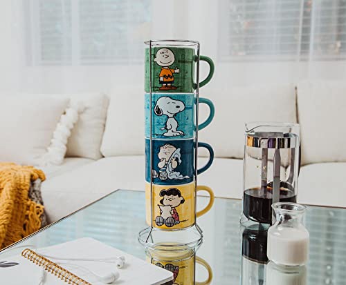 Set de 4 mugs apilables Peanuts 10 oz cerámica miniatura 5