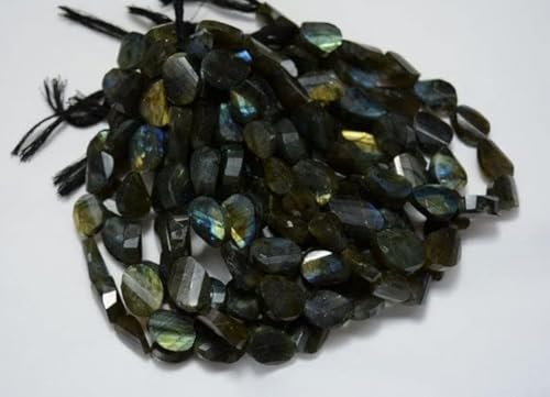 Labradorite Twisted Nuggets perles de qualité gemme reflets bleus 15mm