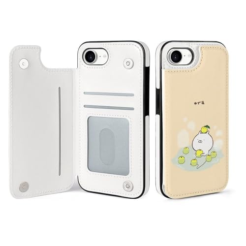 iPhone16E用ケース うさまる 手帳型 アイフォン16E用カバー スマホケース 財布型 携帯カバー カード収納 スタンド機能 薄型 防塵 耐衝撃 Case