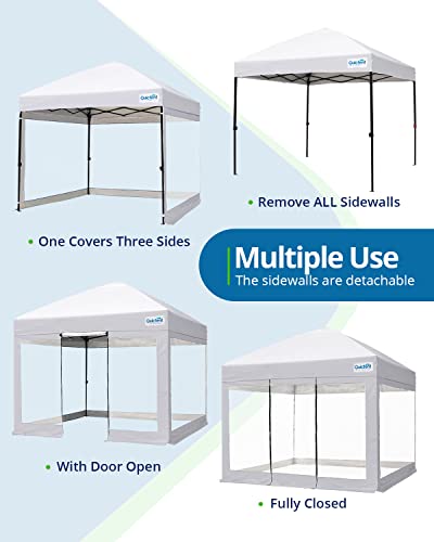 Quictent 10X10 Clear Canopy Tent Ez Pop Up Canopy Tent With Removable Sidewalls Enclosed Waterproof (White) #TOP5