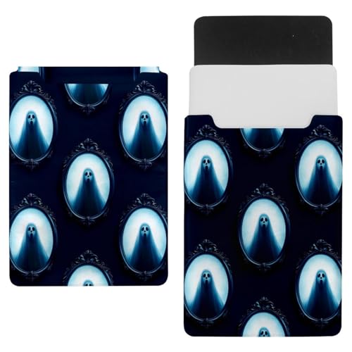 Housse pour ordinateur portable miroir fantôme d'Halloween, écrin de velours doux Celvet