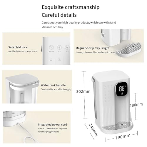 Distributore di acqua istantanea con acqua calda e fredda filtrata, 5 temperature, design compatto per l'idratazione di casa o ufficio