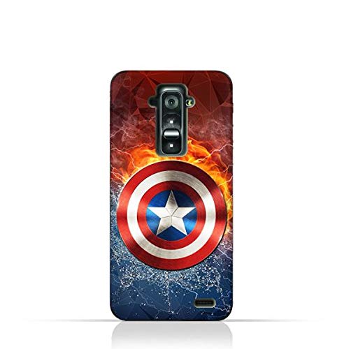 LG G Flex TPU Silicone Protective Case with Shield of Captain America Design