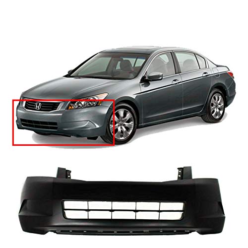 Front Plastic Bumper Cover Fascia for 2008-2010 Honda Accord Sedan EX-L EX LX LX-P Sedan 08-10. New, Primed and Ready for Paint. Without Fog Light Holes. HO1000254 04711TA0A90ZZ 2009
