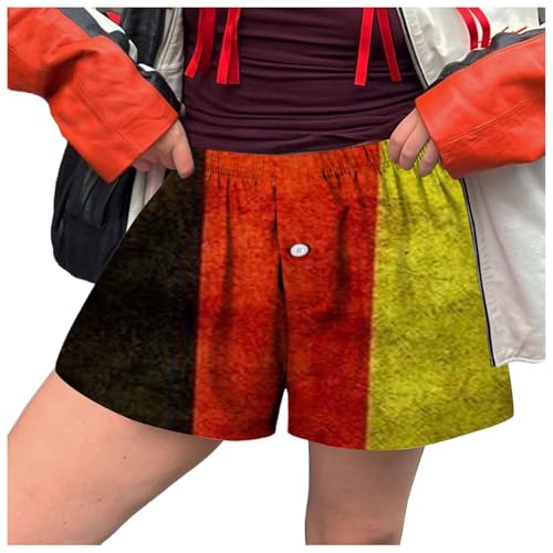 Genérico Pantalones largos largos largos impresos para mujeres, ropa de noche, festival de cerveza alemana, botón impreso en el frente, pantalones cortos para niña picante (1) Pantalones anchos negros