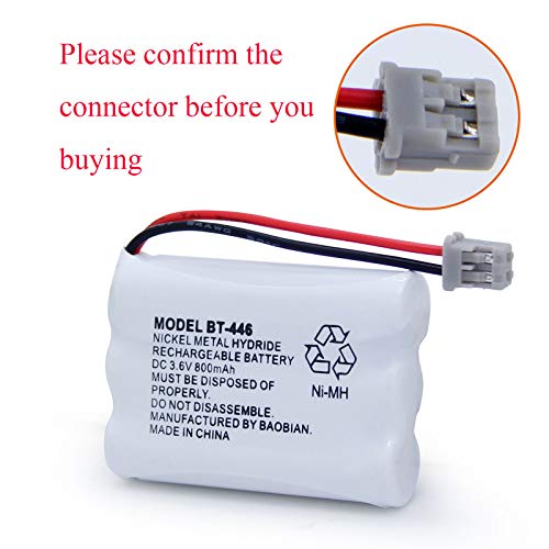 Baobian BB04446 Bt-446 Bt446 Bt-1005 Replacement Battery Compatible With Uniden Cordless Phone Bbty0503001 Bt-1004 Ge-Tl26402 Bt-504 Cph-488B Handset Phone Rechargeable 3.6V 800Mah thumb #3