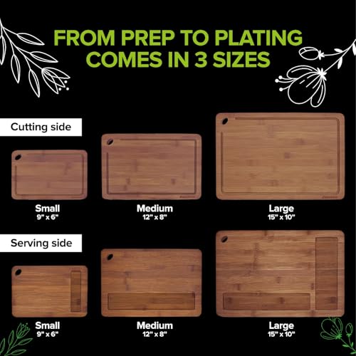 Set de 3 Tablas de Cortar de Bambú con Asas y Surcos miniatura 2