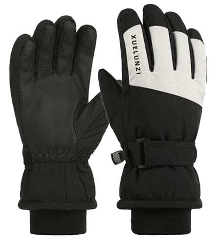 Image of Kids Ski Gloves Winter Warm Glove Outdoor Thermal Snow Finger Mittens for Boys Girls 5-10 Years