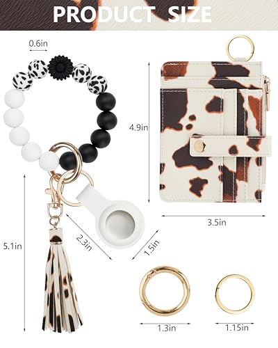 Image of Wristlet Wallet for Women, Keychain Wallet with AirTag Holder