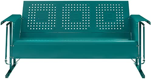 Crosley Furniture CO1023-TU Bates Retro Metal Outdoor Sofa Glider thumb #3