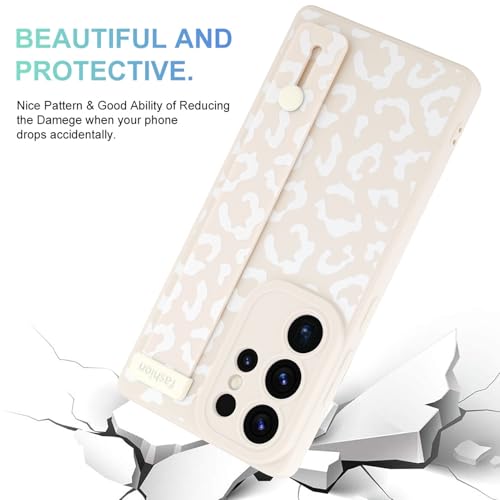 Image of Compatible with Samsung Galaxy S25 Ultra Case with Strap Wrist White
