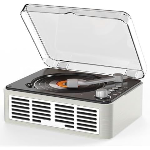 cd Player Portable with Bluetooth，Double HiFi Sound Speakers，Sleep Mode,Desktop CD Music Players,Support AUX/USB/Headphone Jack/Music Fiber Optics/FM Radio Boombox for Home,Office (White) Cover