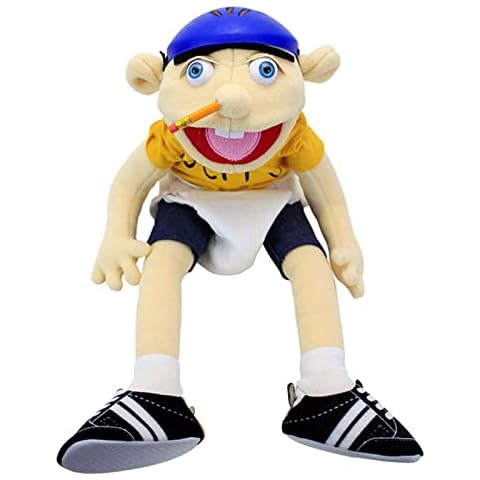 AUTOECHO 1Pcs Jeffy Puppet, Soft Hand Puppet for Kids, Funny Hand Puppets Plush Toy with Removable Clothes, Socks, Shoes, Diapers and Hats, Hand Puppet Toy, Kid's Gift for Birthday Christmas Party Cover