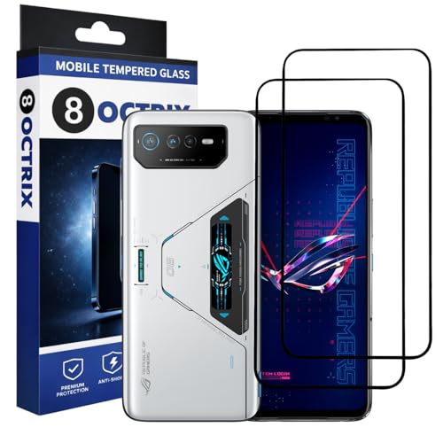 Image of Military-Grade Tempered Glass Screen Protector Compatible for Asus ROG Phone 6 with Edge to Edge Coverage - Case Friendly, Anti-Scratch & Bubble-Free Installation Kit (Pack Of 2)
