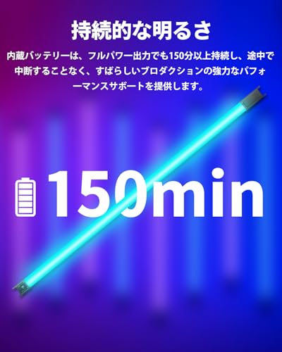 GODOX TL120 撮影用 チューブライト RGBライト LEDライト 36000色調光 アプリ対応 PV撮影 MV撮影 動画撮影 電池内蔵 4本セット 専用防水キャリングケース リモコン付属 の商品画像 1
