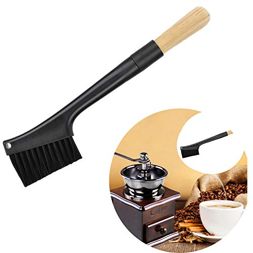 Cepillo de limpieza de molinillo de café con dos cabezas, Accesorios del cepillo para café espresso para la herramienta de café en grano Bean Barista Home Kitchen.