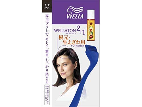 P&G Wuelatone Two Plus One Dark brown for roots and raw lines Content: A agent 24g + B agent 24g + Essence 3ml Easy-to-use cream type Women's gray hair dye x 24 points set (4056800741175)