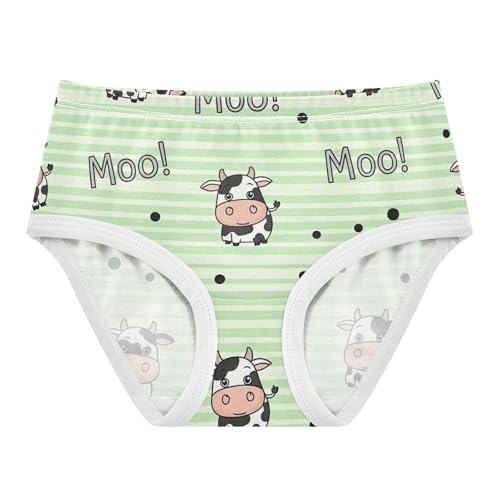Flower Toddler Underwear Floral 2t Cotton Panties for Girl Cute Cartoon Cows Black Spots Kids Undies Briefs