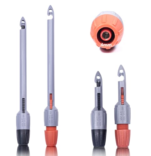 4Pcs Multimeter Insulation Piercing Probe Clips with 4mm Banana Plugs CE/Rohs Certified Adjustable Stainless Steel Test Leads for Multimeter Voltage Testing Detect Automobile Electrical Circuit