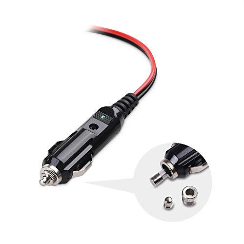 Cable Matters 2-Pack 12V Car Power Inverter Cord with Eyelet Terminals and 15A Fuse - 15 Feet
