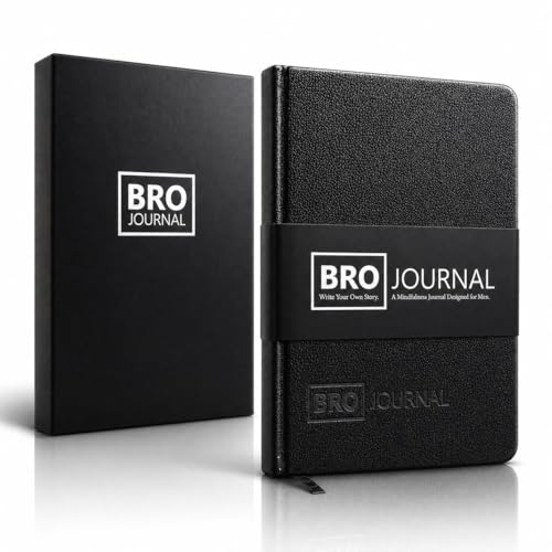 Self Mastery Journal for Men | 12-Week Guided System for Gratitude Mindfulness & Habit Building with Structured Daily Prompts | Build Discipline & Mental Clarity | A5 Vegan Leather Hardcover | Gift-Ready
