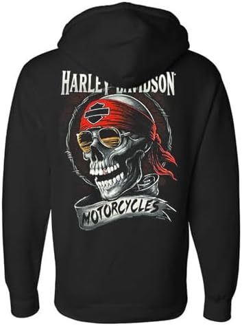 Harley-Davidson Moletom masculino Shady Biker Skull Poly-Blend