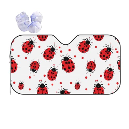 Cubiertas de parabrisas para coche evitan calor extremo y rayos UV diseño mariquitas