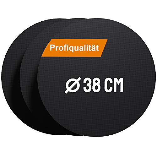 KOMOTO® BBQ Grillmatte (3er Set) rund Ø 38 cm I Extra Dick I Für Gasgrill und Holzkohle