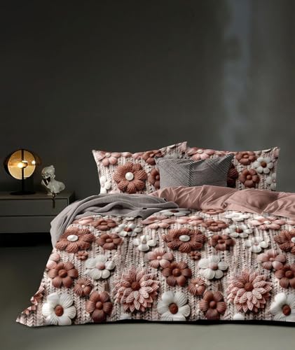 Image of 210TC Cotton Feel Super Soft Fabric 7D Print Elastic Fitted Bedsheets King Size, Premium Fitted Bedsheets King Size for Double Bed with 2 Pillow Covers, Size- 78 inch x 72 inch (Coffee-7D)