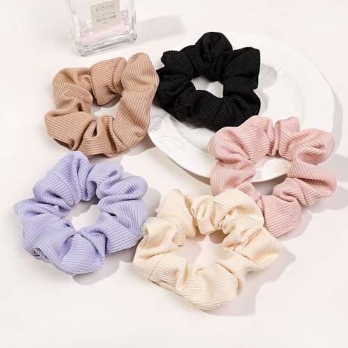 Image of Hair Ties Scrunchies for Women's, for Girls Big Scrunchies Both for Thick Hair or Thin Hair Curl Hair No Crease Ponytail Holder No Hurt Your Hair