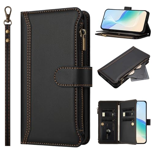 Cover Compatibile con Oppo Find X9 Ultra, Custodia per portafoglio con cerniera, Flip Libro Magnetica Oppo Find X9 Ultra