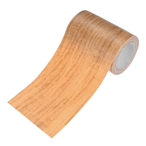 Image of M METERXITY 1-Roll Wood Grain Repair Tape, 3.15in x 15ft Textured Realistic Self-Adhesive Wood Floor Tape Contact Paper for Furniture /Floors /Home [Chestnut Maple]