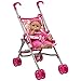 ADORA Doll Accessories My First Doll Small Umbrella Toy Play Stroller for Kids 3 years & up