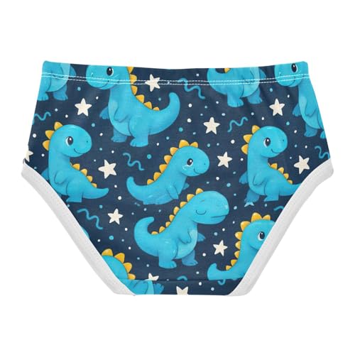 Joisal Cute Blue Cartoon Dinosaurs Toddler Girls Underwear 2t Cotton Panties for Girl Print Briefs Undies Kids2