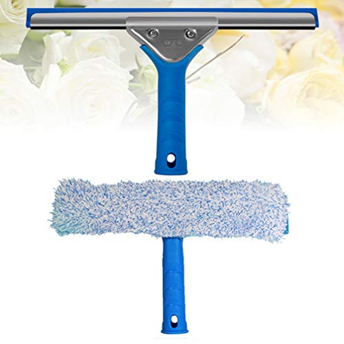 Kit de ferramentas de limpeza de janela e rodo de vidro de microfibra Cabilock 2 peças para limpeza