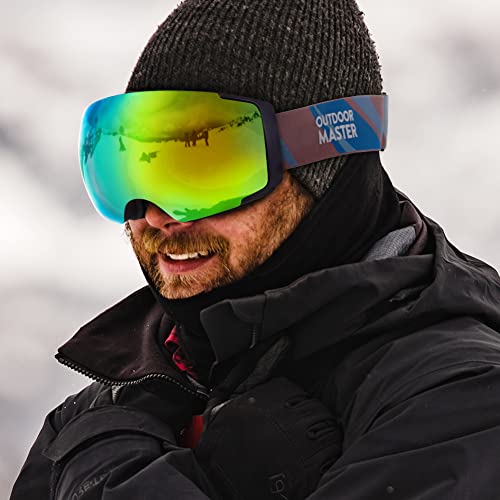 Zealot Ski Goggles, Ex-Anti-Fog Color Optimized Snowboard Goggles - Lancer #TOP5