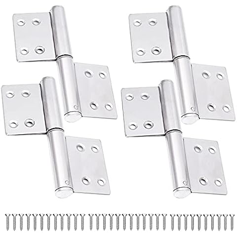 4 Piezas Bisagras de Acero Inoxidable Desmontables Cover
