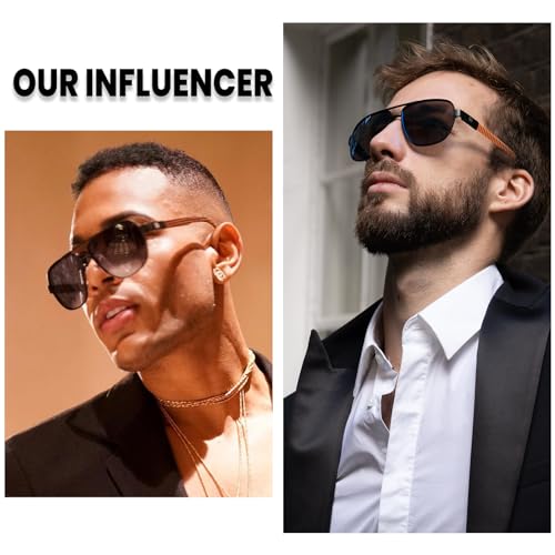Image of DUCO Aviator Sunglasses for Men Women Carbon Fiber Polarized Sunglasses Men UV Protection for Driving Golf Fishing 3051