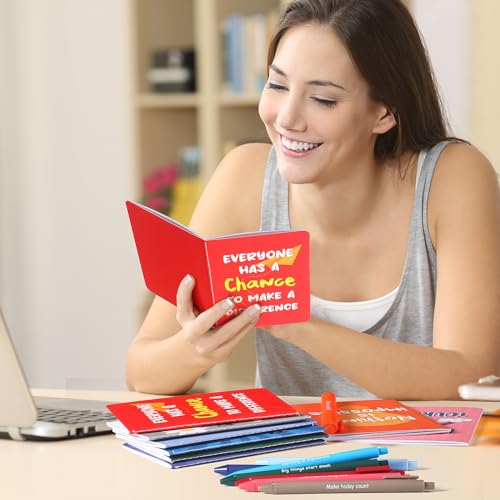 Stylos avec citation de motivation Funrous et mini carnets de notes pour école et bureau - 8