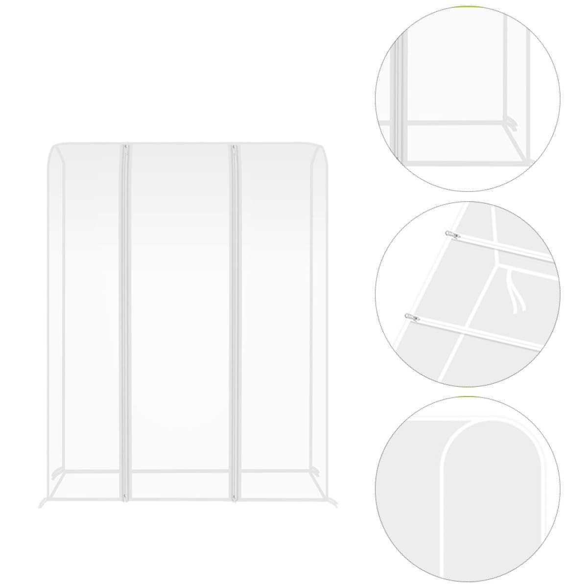 Copertura Trasparente per Appendiabiti 160x50x150 Cm in Plastico